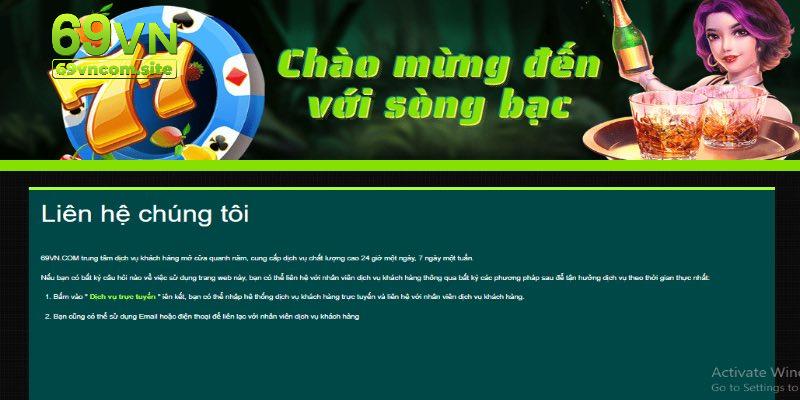 Đa dạng hình thức liên hệ cho 69VN